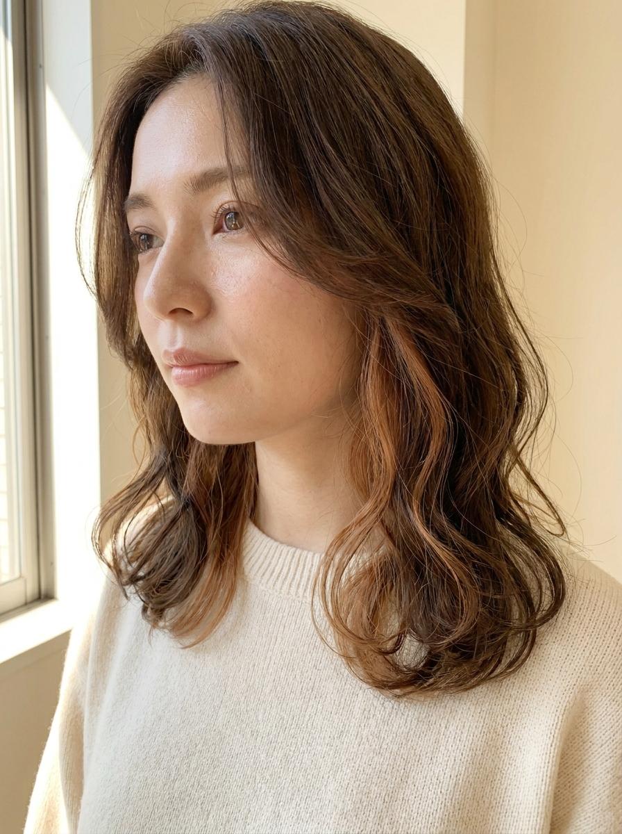Karamell Peekaboo Hair - Peekaboo Hair Idee